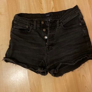 Jcrew Factory Women’s Black Denim Shorts